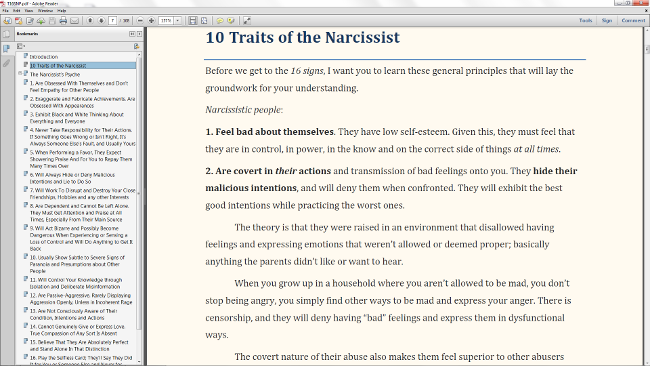 10 Traits of the Narcissist Preview